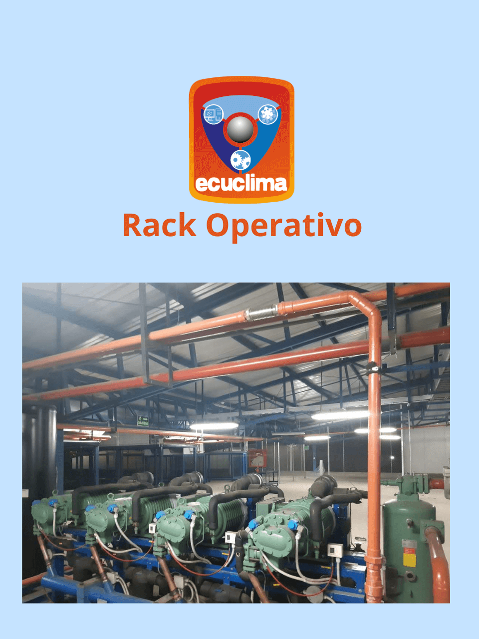 Sistema de refrigeración industrial terminado y en operación